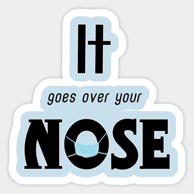 Nosy Masker Sticker by TheAmiablePirateRoberts